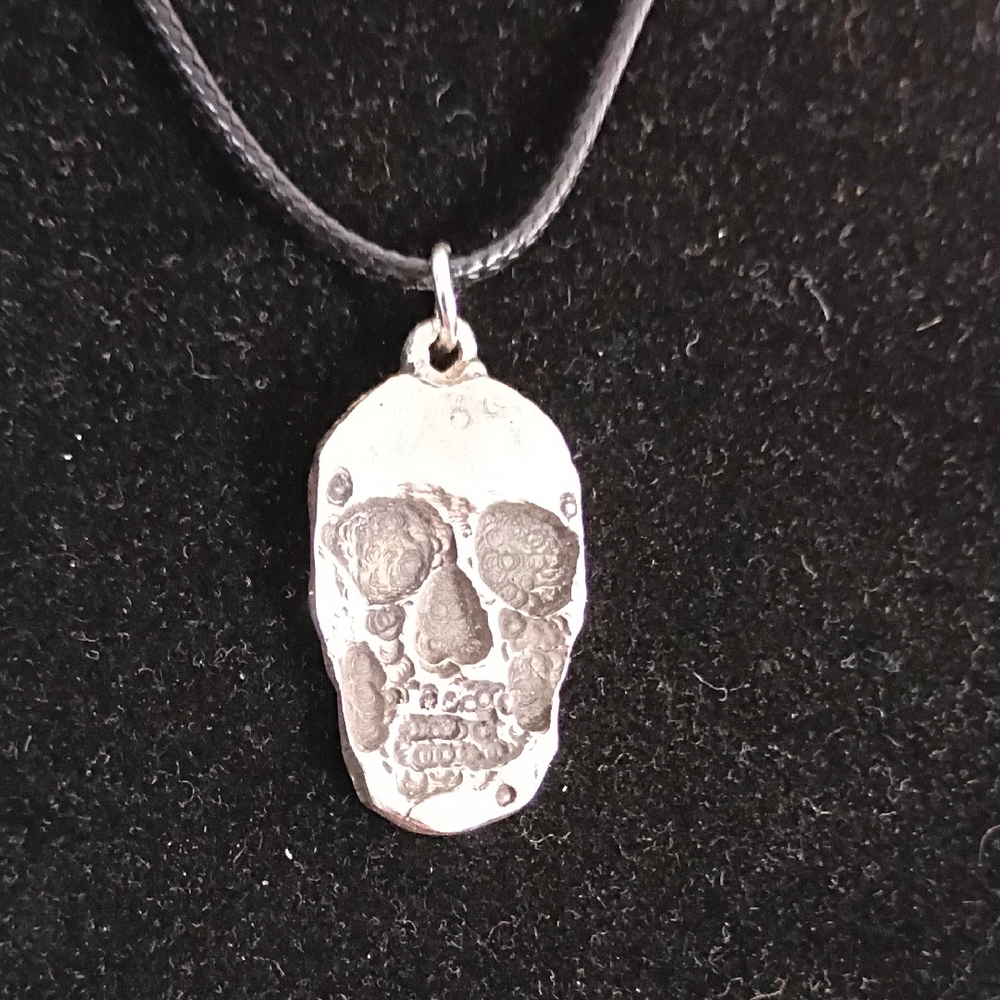 925 Silver Skull Pendant Necklace